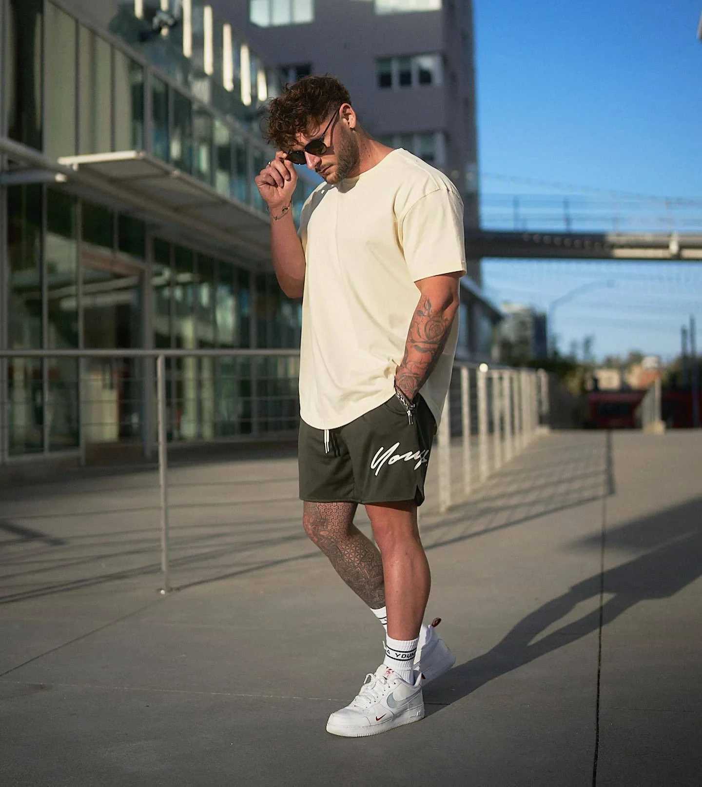Mesh summer mens ice silk thin loose basketball zipper pocket for quick drying and breathable quarter pants W250319
