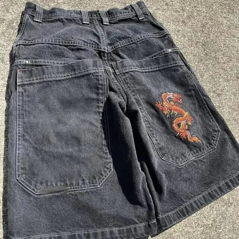 Y2K Bagged Shorts Pocket Gothic American Street Clothing Printed Cowboy Gym Hip Hop Mens Harajuku Womens Basketball 250317