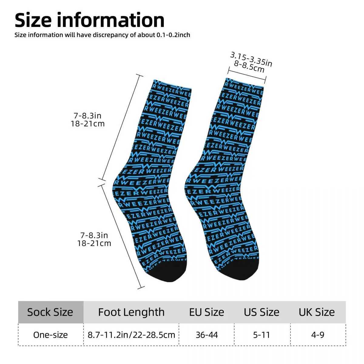 Weezer Socks Winter Long Socks Fashionable Adult Mens High Quality Socks Customized Running Non slip Socks X250319