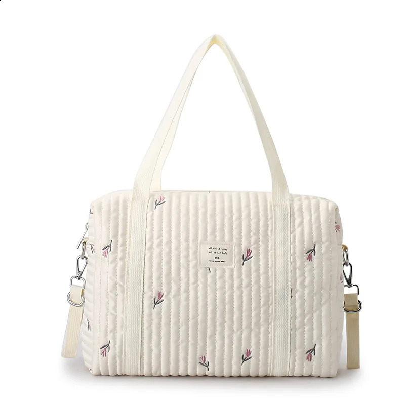 Korean Style Maternity Bag for Baby Diaper Mommy Bag Quilted Nappy Maternity Packs Toiletry Labour Luggage Bag Mom Travel Tote 250319
