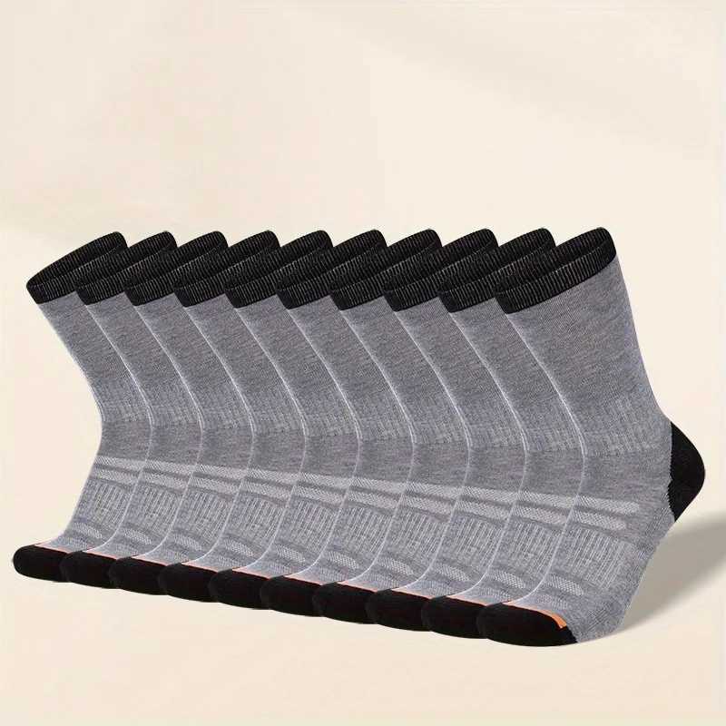 6/12 pairs of mens knitted work team socks odor resistant sweat resistant comfortable breathable suitable for daily wear as sports and leisure socks X