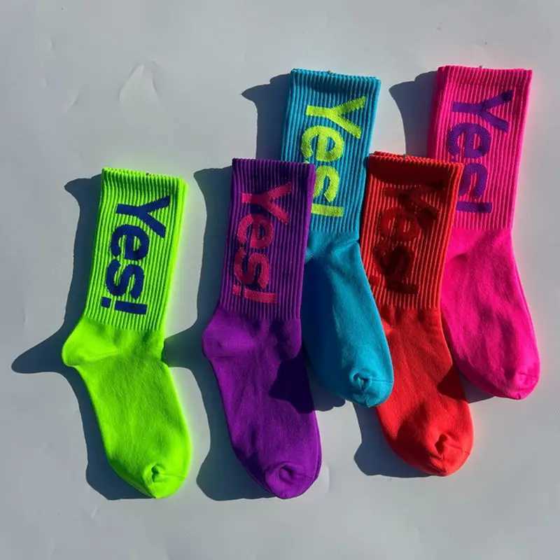Yes Mens/Womens Midsole Socks Fashion Outdoor Skateboarding Sports Street Socks Breathable X250319