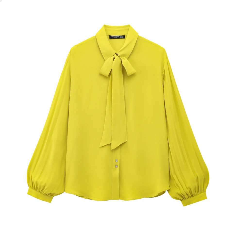 Trafshe Solid Long Sleeve Womens Clothing Elegant Bow Pullover Shirt Office Full Match Top and 3564063 250312