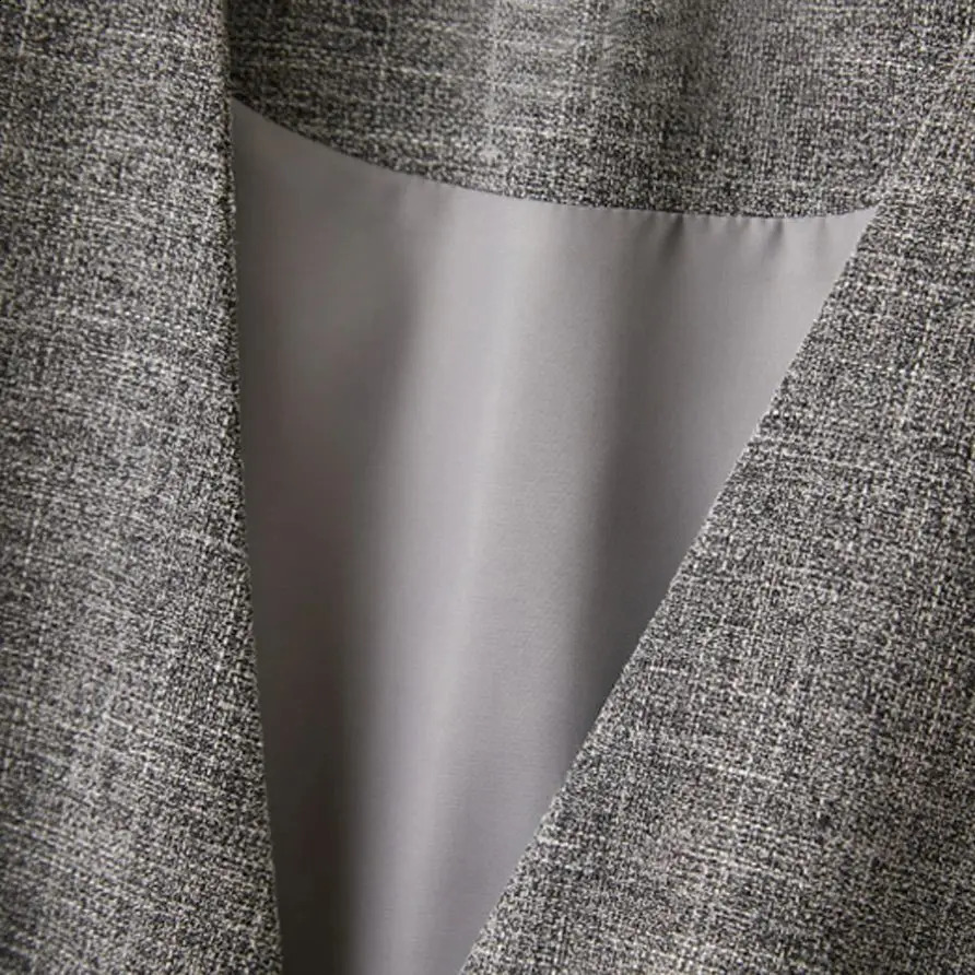 Grey Vneck short vest womens jacket for spring and autumn elegant generous in the workplace 250319