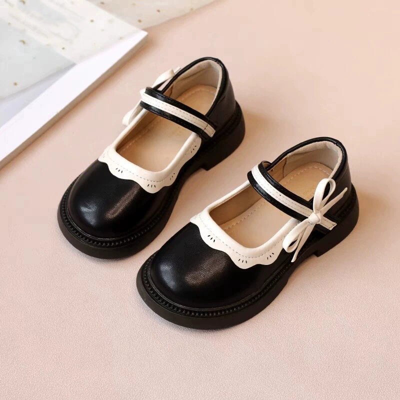 Fashion Girls Canvas Princess Shoes Casual Patent Leather Kids Girl Flat Shoes Summer/Spring Baby Children Loafers for Autumn
