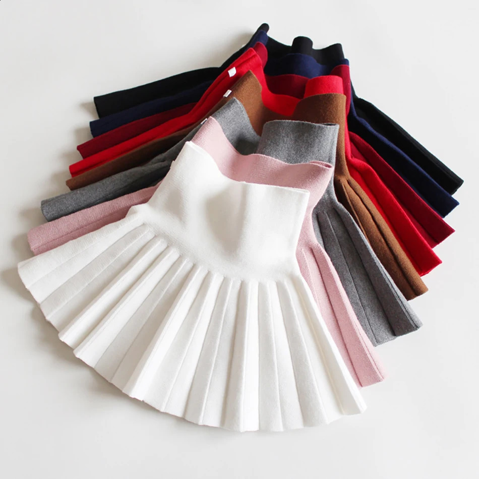 Elegant Kids Pleated Skirt Girls Soft and Comfortable Bottoms Children Fashion High Waist Short Princess Dress for Everyday Wear 250319