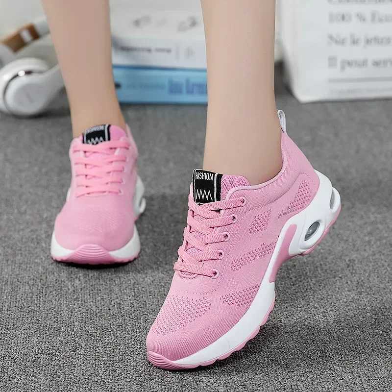 Running shoes womens breathable casual shoes outdoor lightweight sports shoes casual walking platform womens sports shoes black 2021 Z250319