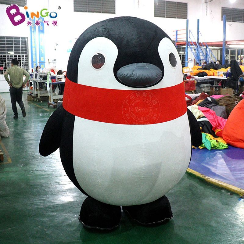 6m height (20ft) with blower Factory direct sales giant inflatable penguin cartoon inflatable model event opening promotion parade model