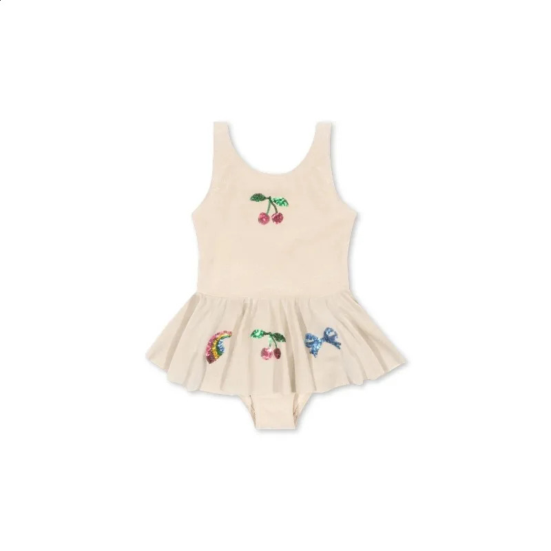 Girl Swimwears Checkered Cherry Baby Swimwear Kids Vacation Sunscreen Swimsuits Bikini Teen Swimsuit for Girls Bikinis Mayo 250319