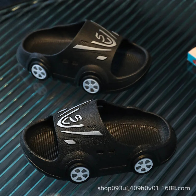CINESSD childrens luminous slider summer sandals indoor and outdoor soft anti slip cartoon car childrens shoes personalized childrens sandals 250318