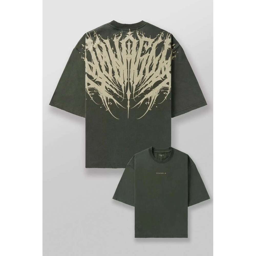 YA American style new spring/summer men's T-shirt, men's casual loose fashion brand printed cotton short sleeved sportswear