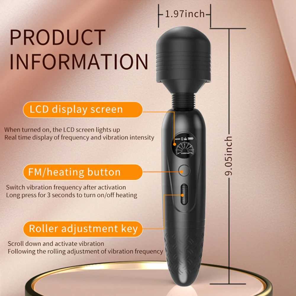 Powerful AV vibrator magic wand fake penis sex toy adult female G-spot massager clitoral stimulator female masturbation product W250319