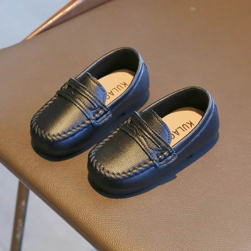 Children Soft PU Leather Shoes Spring Autumn Kids Oxfords Boys Slipon Loafers Brown White Black 250319