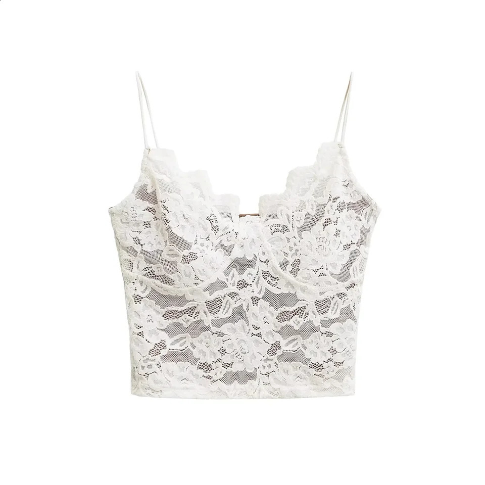 womens lace Camisol lace pattern adjustable spaghetti strap elegant y2k 250314
