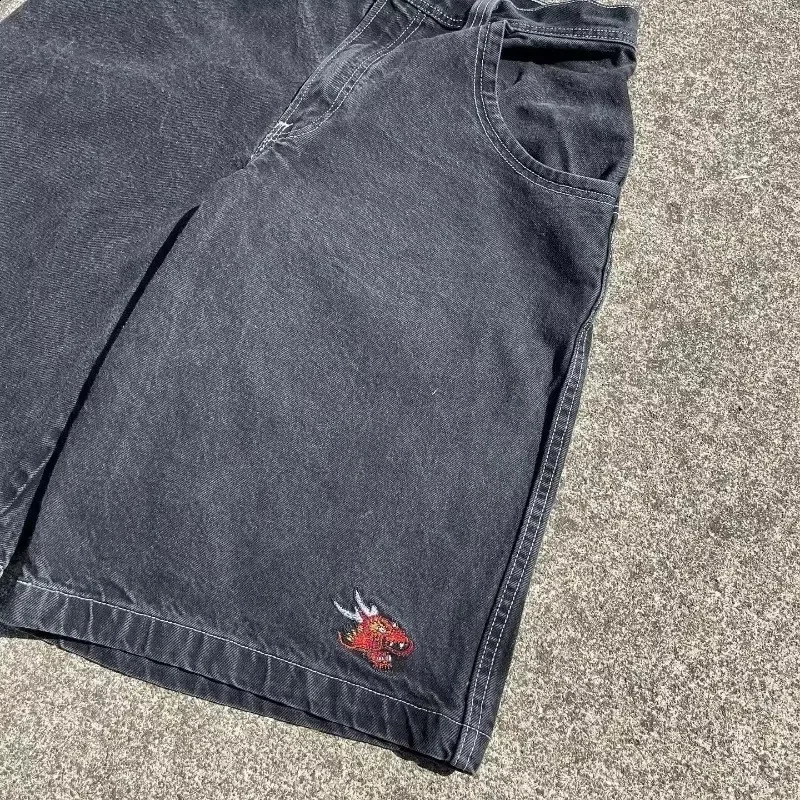 Y2K Bagged Shorts Pocket Gothic American Street Clothing Printed Cowboy Gym Hip Hop Mens Harajuku Womens Basketball 250317