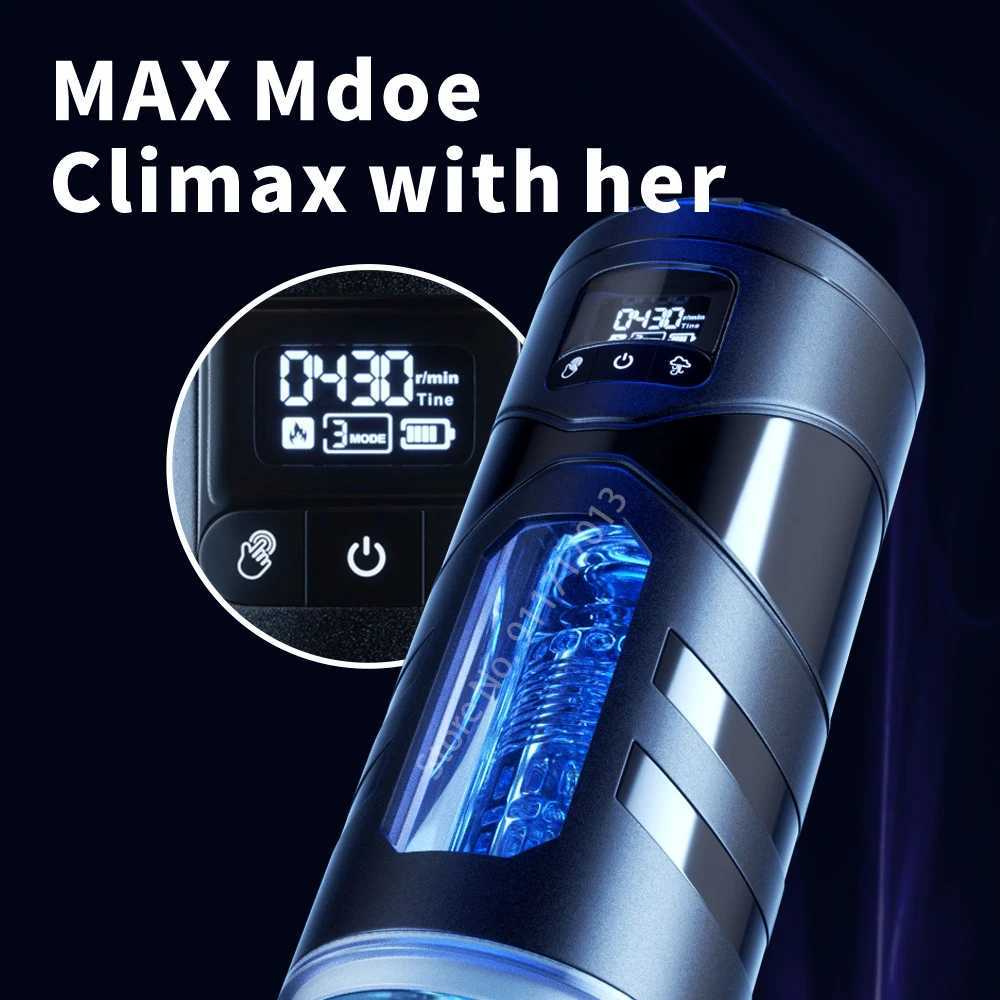 Male Masturbator automatic hot oral sex suction vibration motor Masturbation cup silicone vaginal sex toyXJ250319