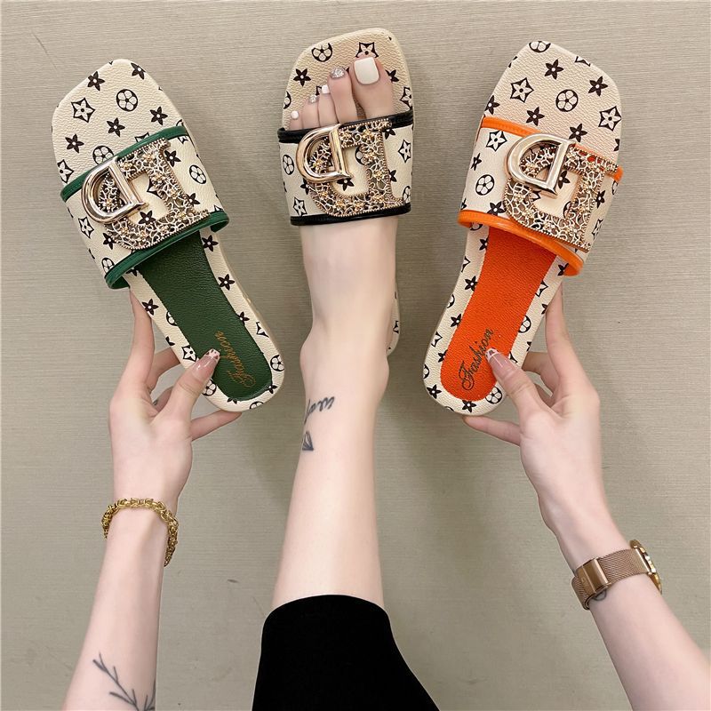 Free shipping designer slippers flat slides for womens sandals lady girl black fashion slipper outdoor shoes