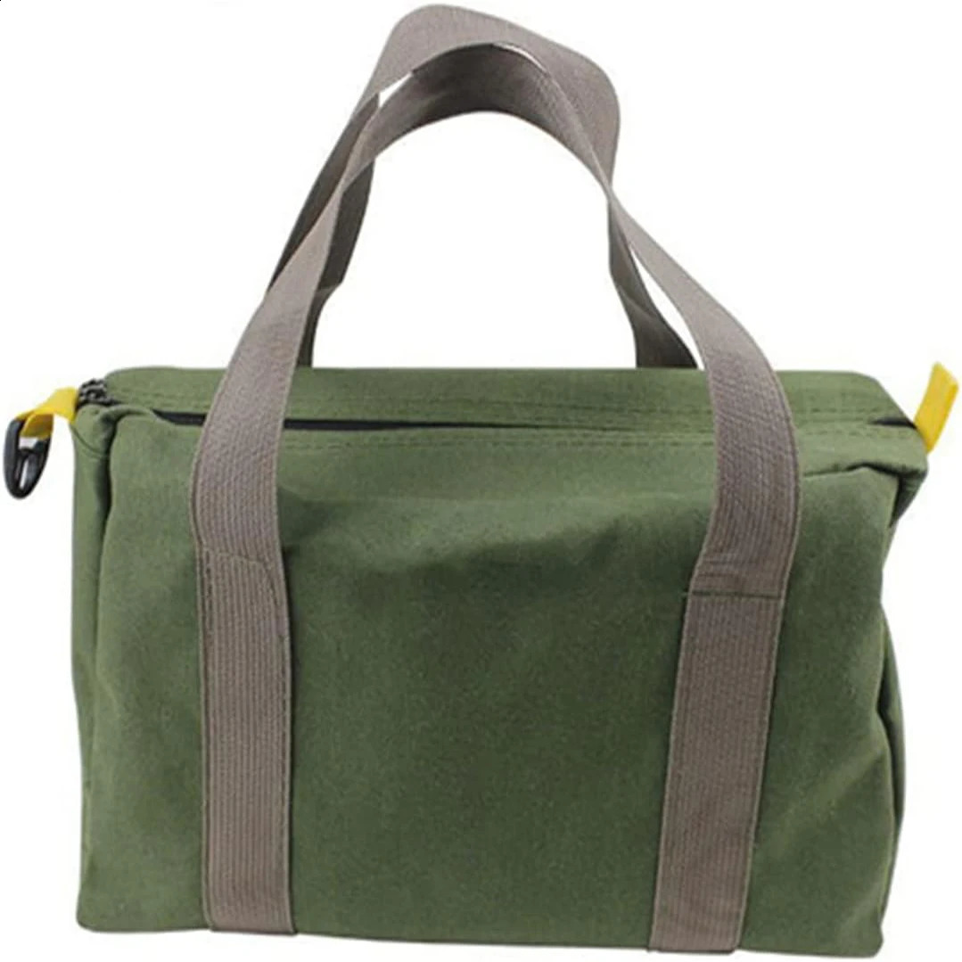 Wide mouthed tool bag canvas heavy storage large capacity tote 250317