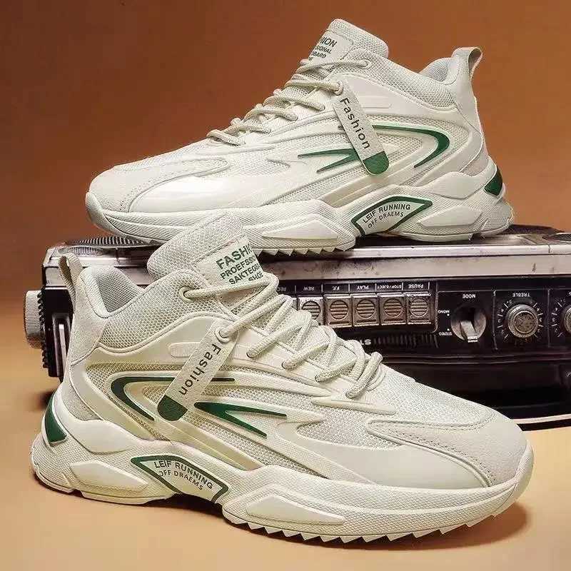 Mens 2024 Spring and Autumn New Dads shoes Fashion breathable mesh lace up running shoes Fashion casual sports shoes Z250319