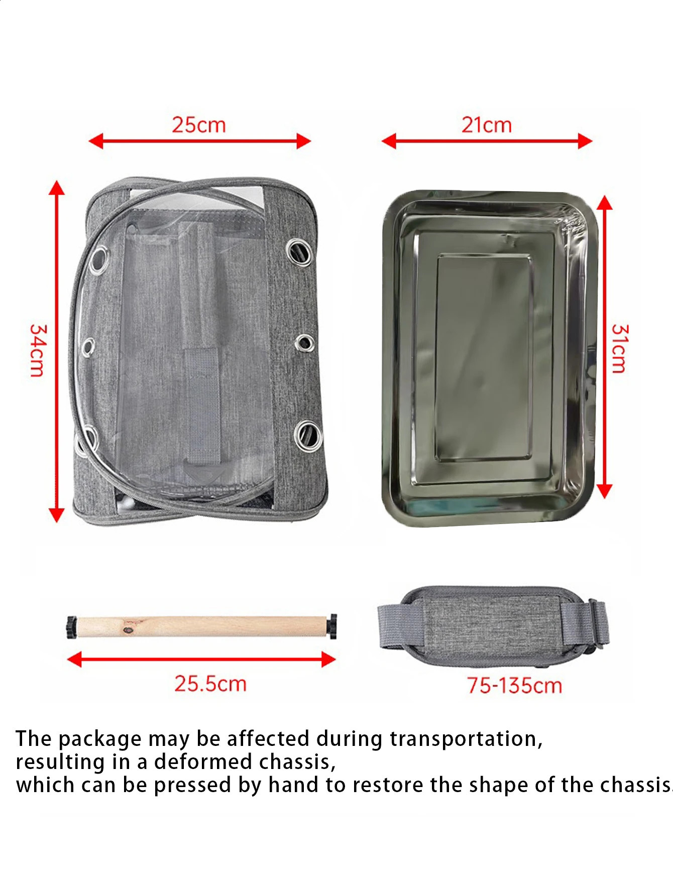Bird travel vehicle with Perch bracket breathable bird transport cage parrot 250318