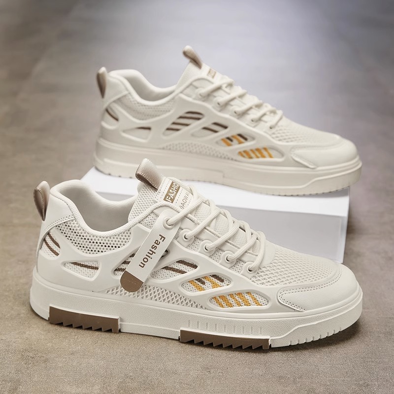 2025 hot spring summer new breathable net men's student sports casual board fashion shoes trend all match