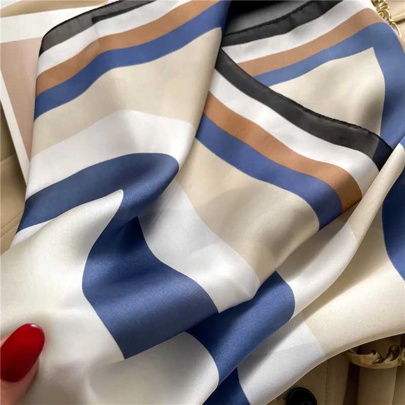 Geely Color Lock Square Silk Scarf Satin Shoulder Bag Headband Fem Hair Strap Luxury Kerchief Echape X250319
