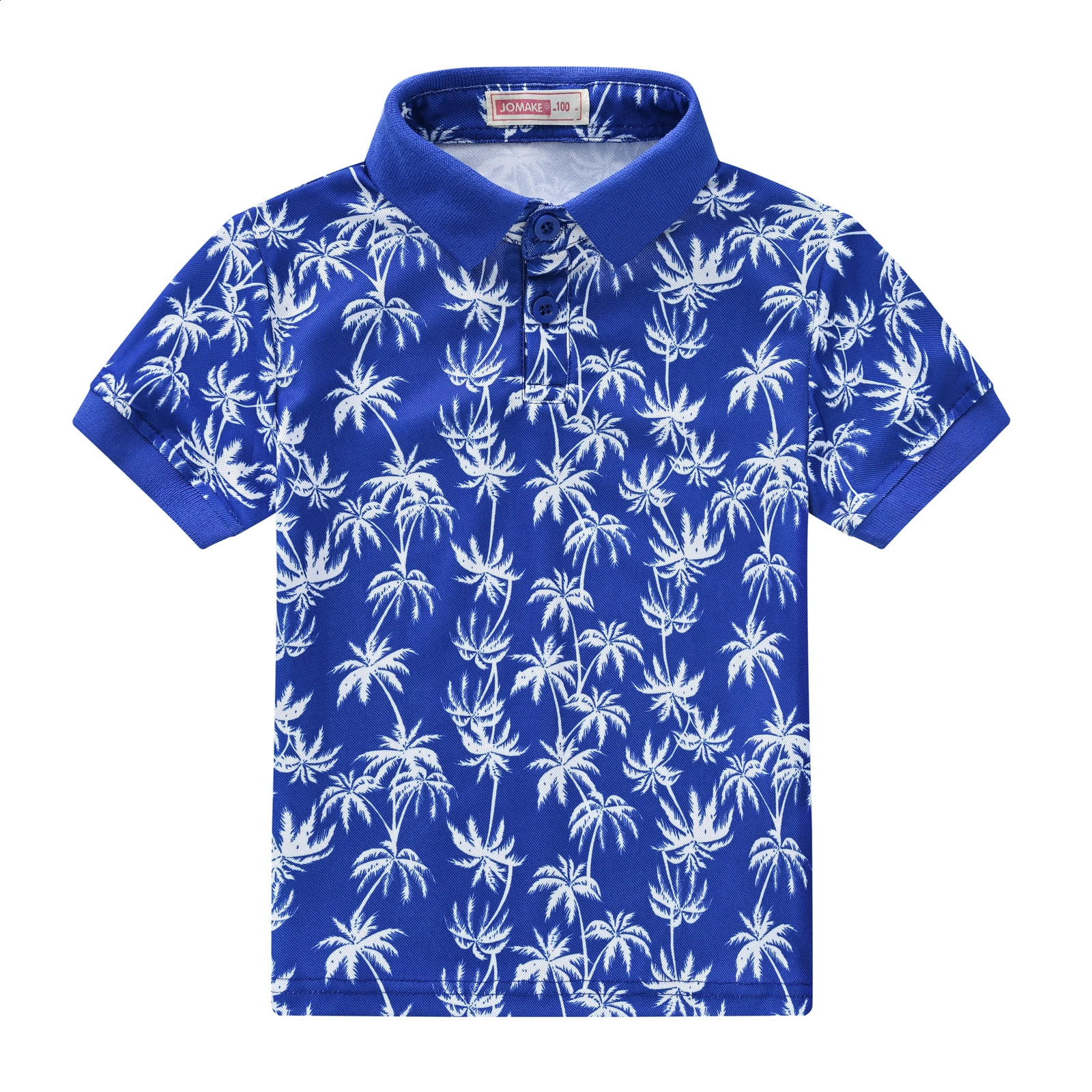 Printed cute childrens doll style breathable button blouse leisure n spring and summer indoor slightly elastic POLO shirt 250319