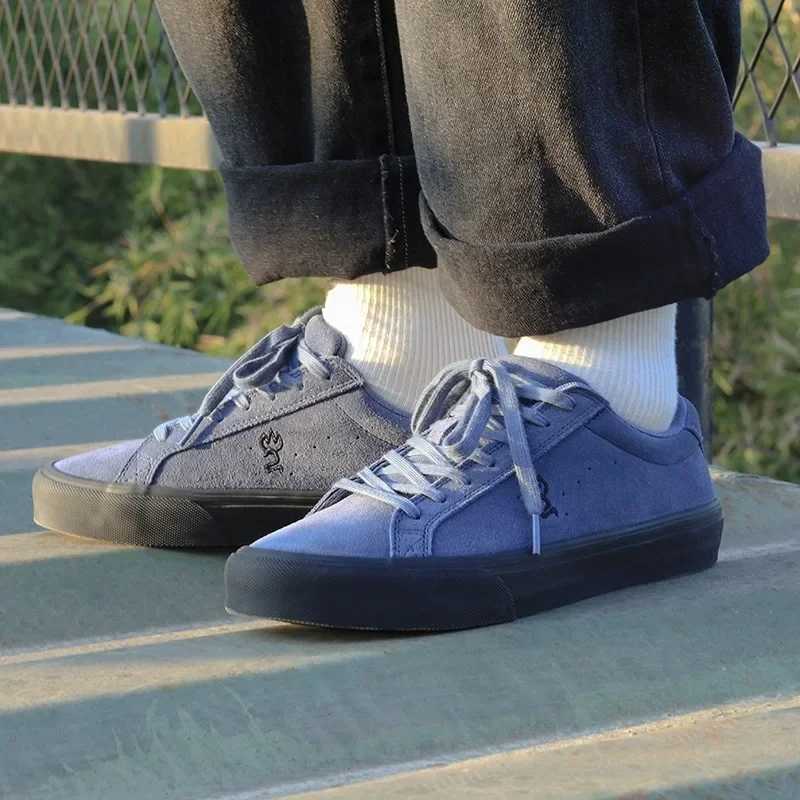 Joiint leather suede mens ice skates lace laces Vcanize classic tattoos breathable walking and running durable and long-lasting Y250318