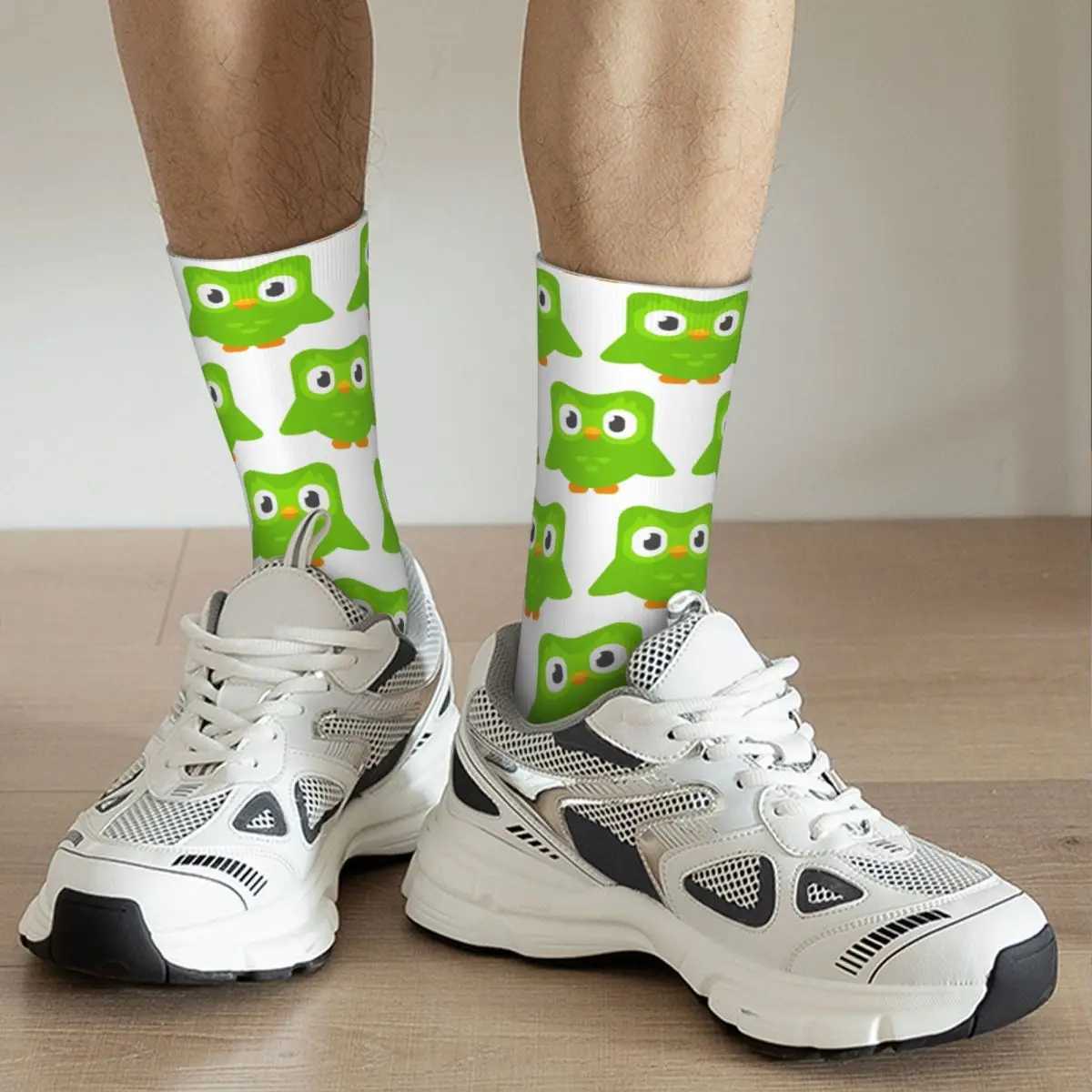Duolingo Owl Duo Socks Harajuku Super Soft Socks Four Seasons Long Socks Mens Gift Accessories X250319