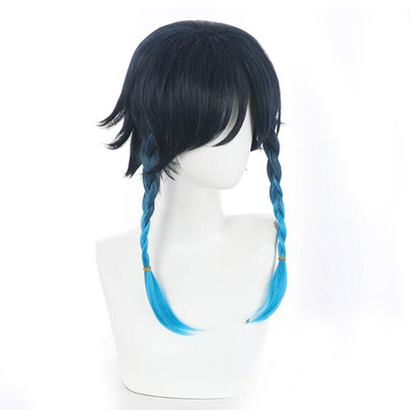 Kanos Genshin Impact Wendy Venti Gradual Blue Braid Anti Warping Style Cos Wig