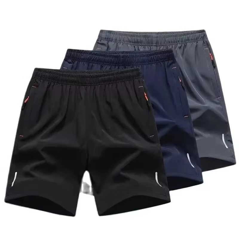 2024 Casual Sports Shorts for Mens Summer Ice Silk Breathable Loose Large Size Cool and Quick Drying Fashion Elastic Casua W250319