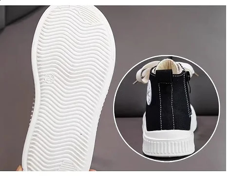 Children sports shoes outdoor indoor boys and girls non-slip canvas shoes campus students 250319