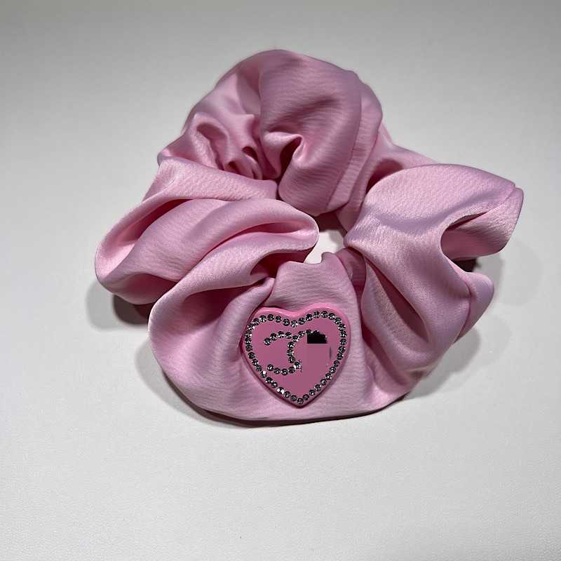 Hair Rubber Bands Girls Temperament Large Intestine Hair Ring Love Rhinestone Fragrant Wind Headband Accessories H250318
