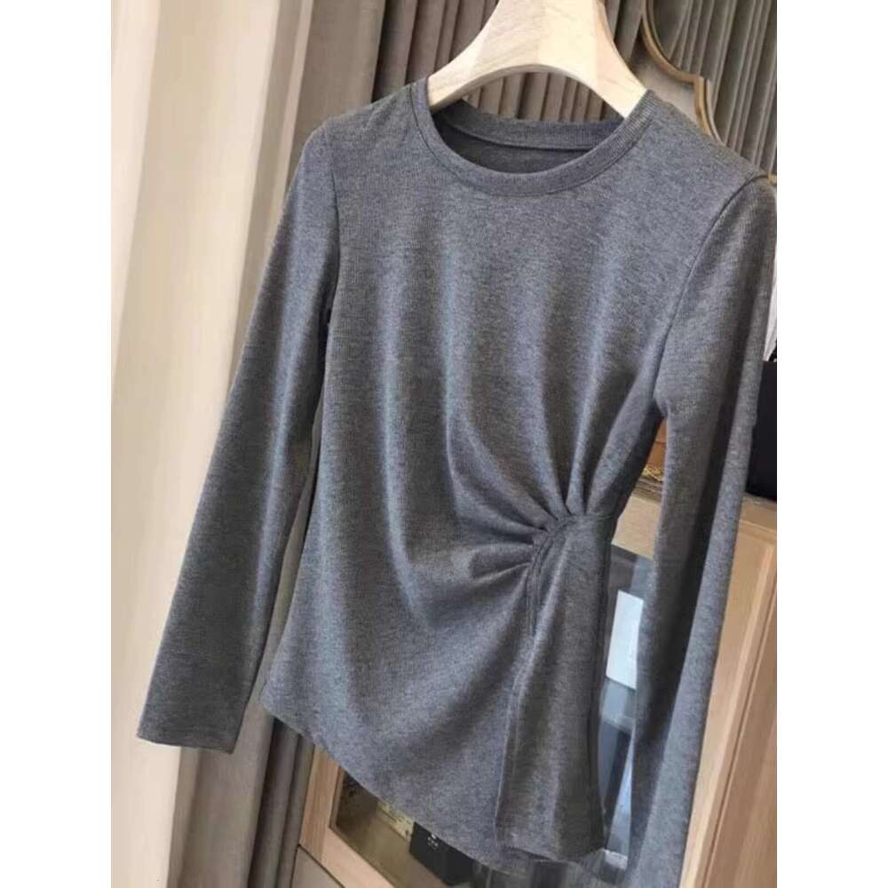 Women's Irregular T-Shirt, Long Sleeved Women's Top, New Fashionable Inner Layer Shirt, Slim Fit Top 250526