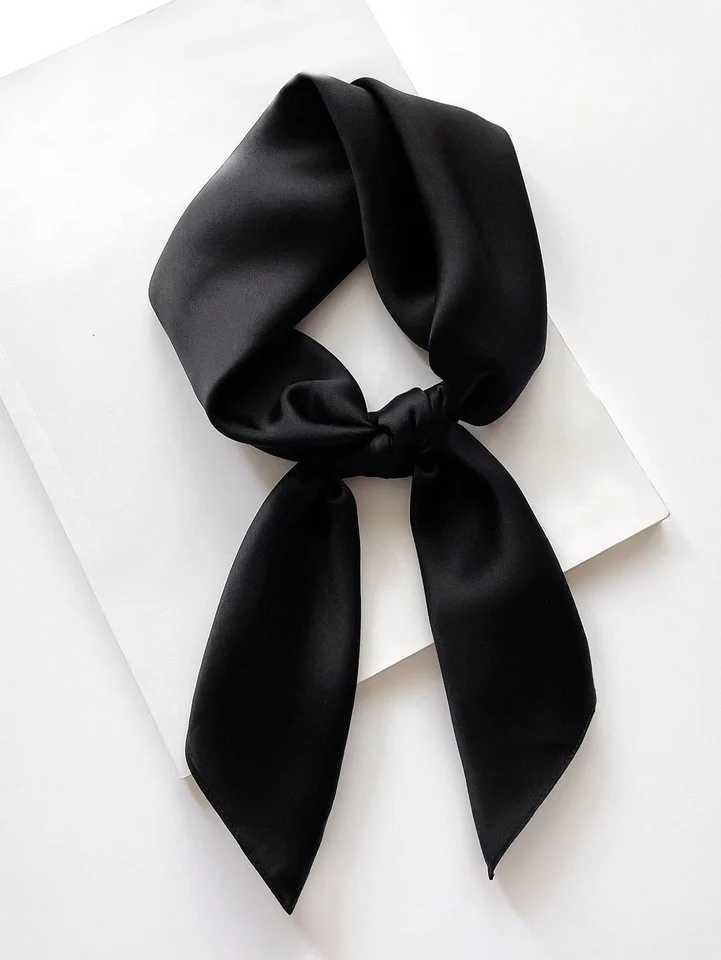 Solid color Wen square scarf Mti fashionable imitation silk scarf waist bag Bandana headband X250319