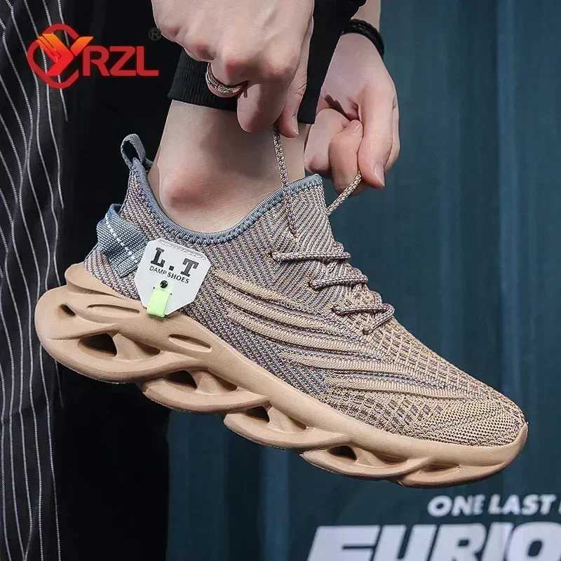 YRZL Running Shoes Mens Casual Shoes Outdoor Large Size Lightweight Breathable Mesh Increase Mens Comfort Sports Shoes Z250319