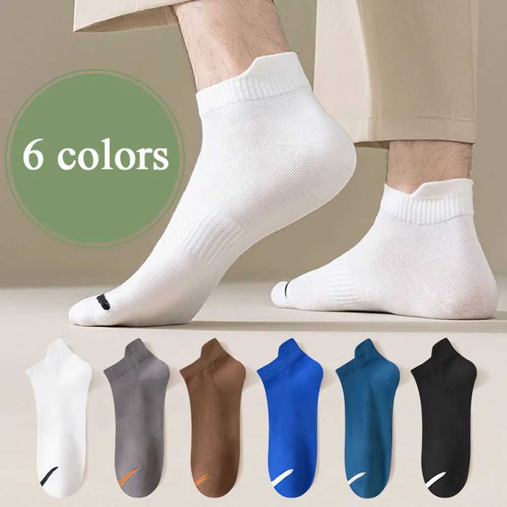 Mens Plus Size Ankle Socks Casual Cotton Stockings Sweat-absorbing Breathable Hosiery Fashion Solid Color Sports Hosiery X250319