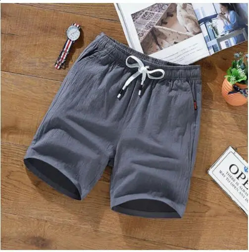Summer Men cotton linen shorts chinese style plus size big 6XL 7XL 8XL 9XL shorts casual men home Stretch shorts green Orange 49 250317