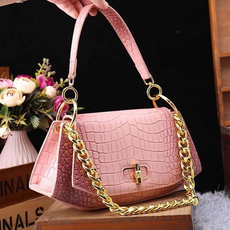 2024 New Spring Season Genuine Leather Crocodile Pattern Women's Crossbody Small Size Shoulder Sg Bag Fashion Style