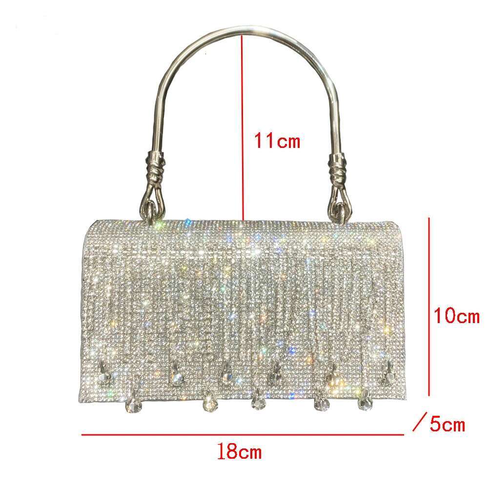 Evening Rhies Sier Crystal Bg Handmade Bags For Women Purses And Handbags Designer Women's Bag