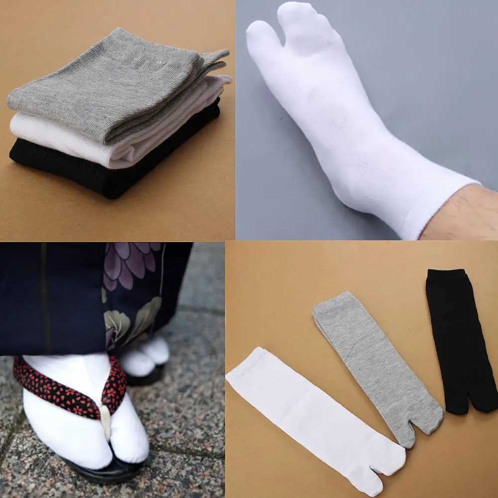 Japanese Ninja Clogs Cotton Socks Womens Flip Top Splicing Toe Tabi Kimono Get Breathable and Comfortable Toe Socks X250319