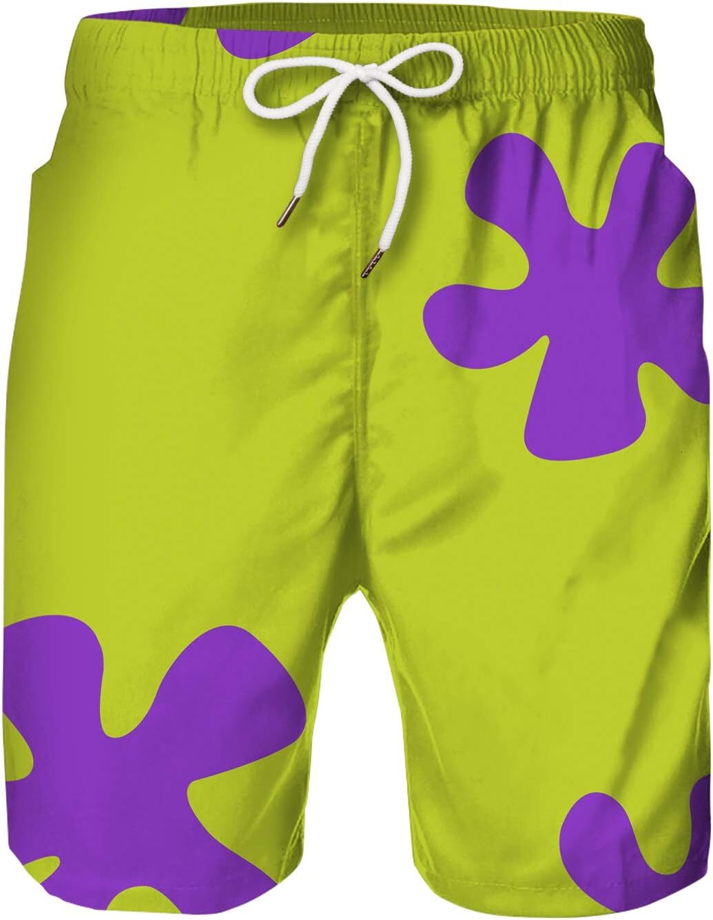 Mens Swim Trunks 3D Funny Print Elastic Waist Board Shorts Quick Dry Beach Swim Shorts cool nice