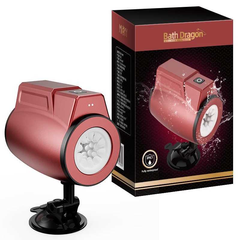 Fully waterproof double impact masturbation cup rotating telescope vibrating handheld male adult product 18+male sex toysXJ250319