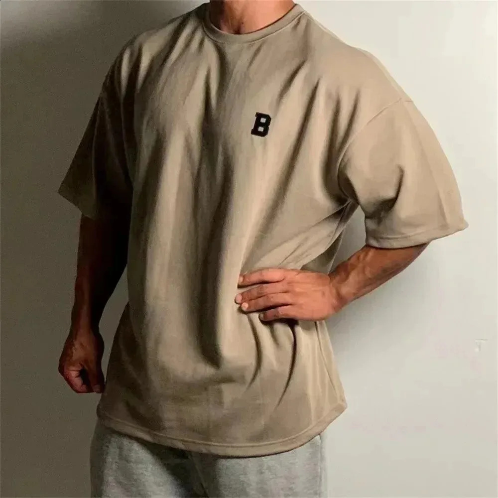 100 pure cotton summer mens solid Tshirt ultrafine five and a half short sleeved casual street clothing top 250318