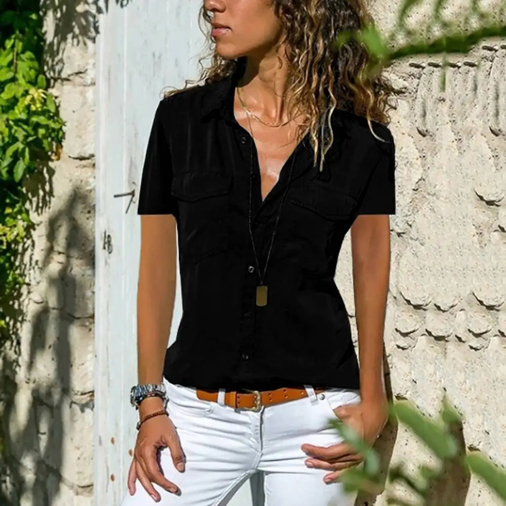 Womens Basic Shirt Top 2024 SpringSummer Korean Casual Clothing Fashion Solid Y2K Crop Tshirt Tee Blusas XL 250319