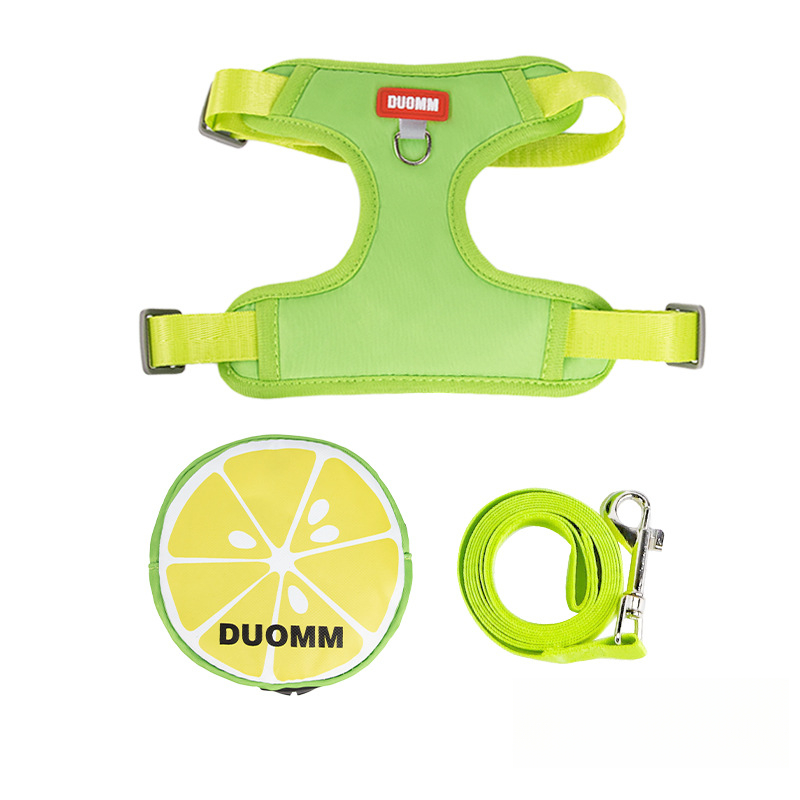 New pet leash vest type self-backpack small puppy dog chest strap walking dog rope spot wholesale
