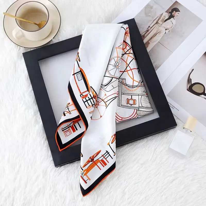 90% silk scarf 100% silk scarf shawl collar double-sided identical printing 14mm X250319