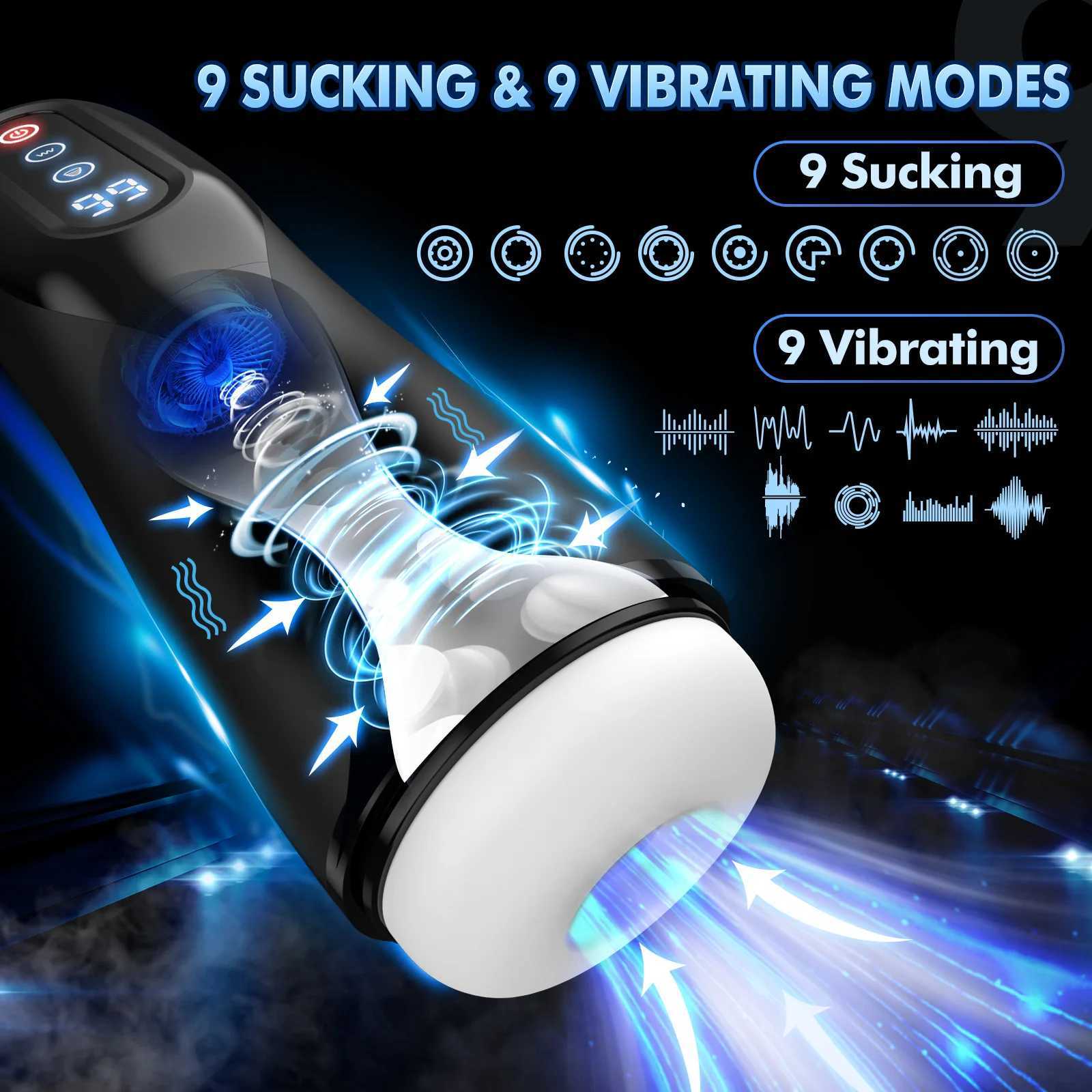 Automatic male masturbator with Mastuabors toy for penis stimulation 9-suction vibration electric masturbationXJ250319