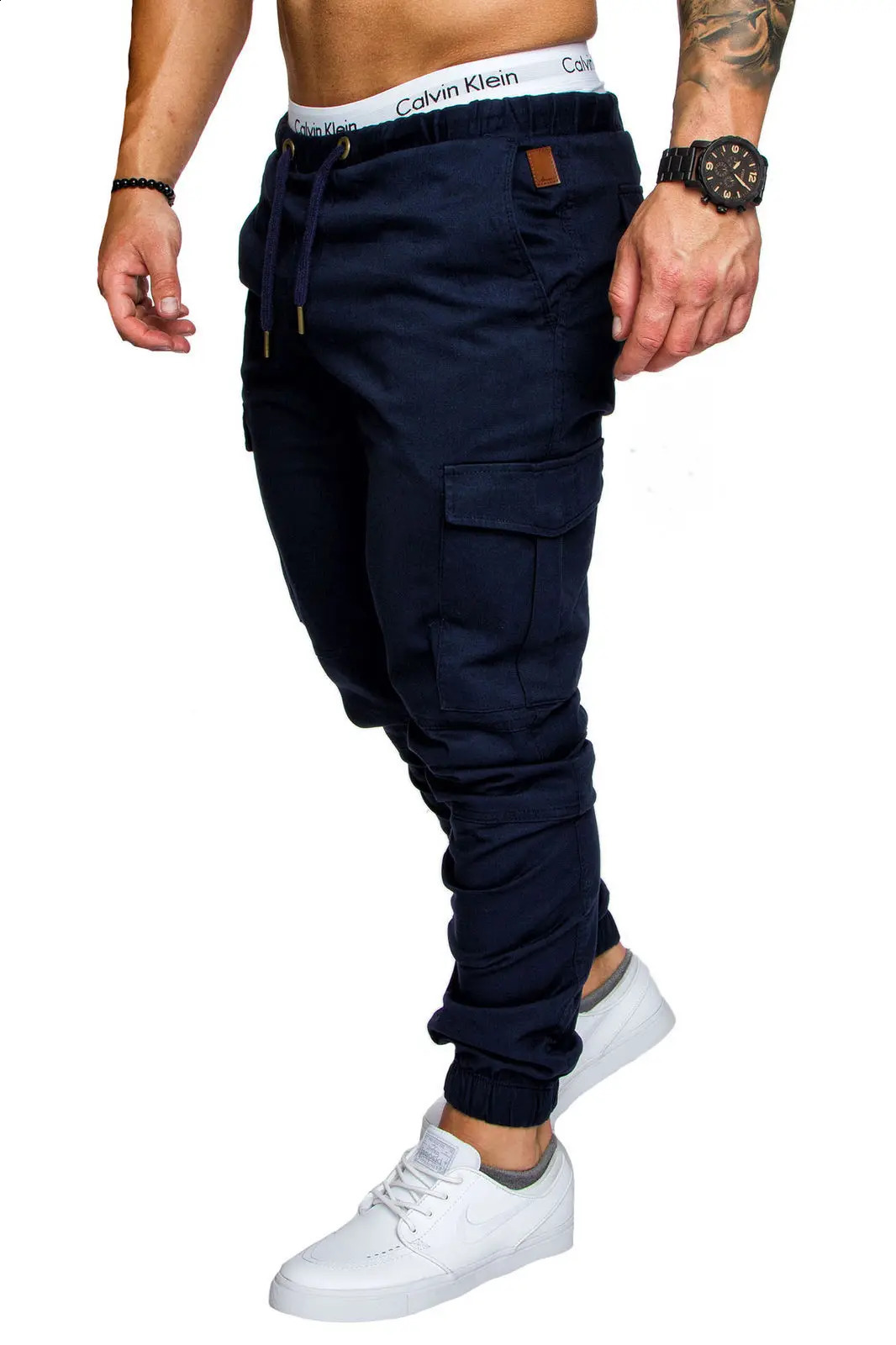Mens Woven Casual Pants Street Clothing 2025 Work Clothes Multi Pocket Legs Trousers 250319