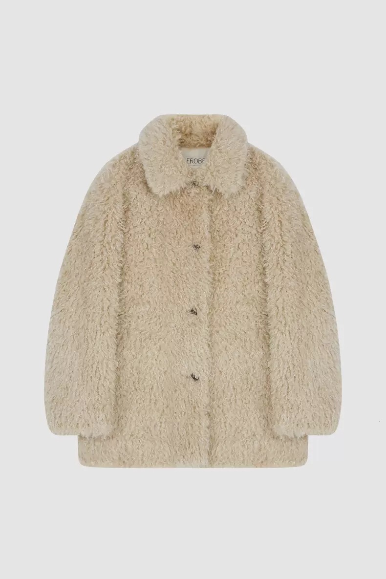 Non refundable, non exchangeable 2024 autumn new South Korean Dongdaemun le * obe lapel single breasted fur coat